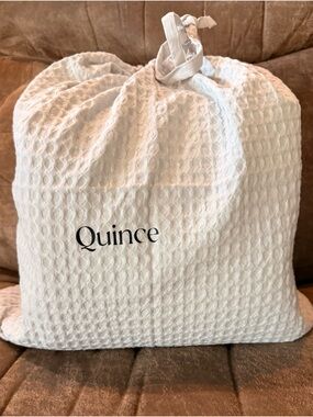 Quince Organic Cotton Luxe Honeycomb Duvet Cover Set